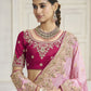Rajwada Light Pink Silk Blend Embroidered Saree For Women