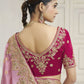 Rajwada Light Pink Silk Blend Embroidered Saree For Women