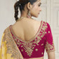 Rajwada Yellow Silk Blend Embroidered Saree For Women