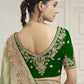 Rajwada Lime Green Silk Blend Embroidered Saree For Women