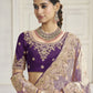 Rajwada Mauve Silk Blend Embroidered Saree For Women