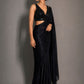 Rajwada Black Georgette Solid Saree For Women