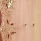 Rajwada Peach Pink Net Embellished Saree For Women