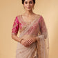 Rajwada Ivory Net Embellished Saree For Women