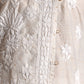 Rajwada Women White Mulmul Gold Woven Chikankari Embroidered Stitched Kurta