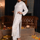 Rajwada Women White Georgette Chikankari Gotapatti & Mirror Work Embroidered Stitched Kurta
