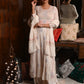 Rajwada Women White Cotton Mulmul Chikankari Mukaish Work Embroidered Stitched Kurta With Dupatta