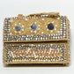 Rajwada Beige Suede Embellished Clutch For Women