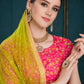 Rajwada Dark Pink Georgette Embroidered Lehenga For Women