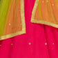 Rajwada Dark Pink Georgette Embroidered Lehenga For Women
