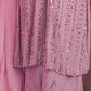 Rajwada Women Pink Color Party Wear Georgette Semi Stitched Suit