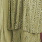 Rajwada Women Green Color Party Wear Georgette Semi Stitched Suit