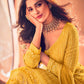 Rajwada Women Peach Faux Georgette Semi Stitched Kurta Set