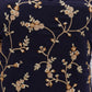 Rajwada Women Dark Blue Faux Georgette With Glitter Sequence Work Semi Stitched Sharara Suit