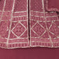 Rajwada Women Purple Embroidered Georgette A-Line Semi-Stitched Anarkali Suit