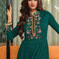 Rajwada Women Faux Georgette Party Wear Salwar Kameez In Teal Semi Stitched Anarkali
