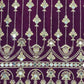 Rajwada Women Violet Embroidered Faux Georgette Patiala Semi Stitched Suit