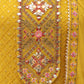 Rajwada Women Mustard Sequence Embroidered Georgette Salwar Semi Stitched Suit