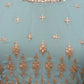 Rajwada Women Light Blue Floral Embroidered Georgette Semi Stitched Gown