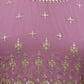 Rajwada Women Purple Floral Embroidered Georgette Semi Stitched Gown