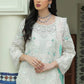 Rajwada Women White Floral Sequence Embroidered Work Georgette Semi Stitched Suit