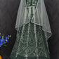 Rajwada Women Dark Green Colored Partywear Embroidered Netted Semi Stitched Anarkali Sui