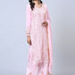 Rajwada Women Pink Embellished With Embroidered Georgette Semi Stitched Suit