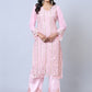 Rajwada Women Pink Embellished With Embroidered Georgette Semi Stitched Suit