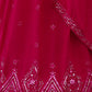 Rajwada Women Magenta Embroidered Georgette Semi Stitched Anarkali Suit