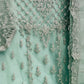 Rajwada Women Sea Green Embroidered Georgette Semi Stitched Palazzo Suit