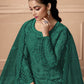 Rajwada Women Green Embroidered Georgette Semi Stitched Palazo Suit