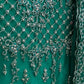 Rajwada Women Green Embroidered Georgette Semi Stitched Palazo Suit