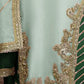 Rajwada Light Green Georgette Embellished Semi stitched Kurta Set For Women