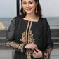 Rajwada Black Georgette Embroidered Semi Stitched Kurta Set For Women