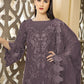 Rajwada Mauve Georgette Embroidered Semi stitched Kurta Set For Women