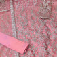 Rajwada Pink Net Embroidered Semi Stitched Kurta Set For Women