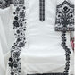 Rajwada White Embroidered Georgette Semi Stitched Kurta Set with Dupatta For Women