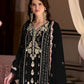 Rajwada Black Embroidered Georgette Semi-Stitched Kurta Set For Women