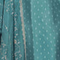 Rajwada Blue Embroidered Silk Blend Semi-Stitched Kurta Set  For Women