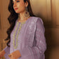 Rajwada Purple Embroidered Georgette Semi-Stitched Kurta Set For Women