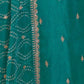 Rajwada Teal Georgette Embroidered Semi-Stitched Kurta Set For Women