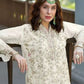 Rajwada Cream Organza Embroidered Semi-Stitched Kurta Set For Women
