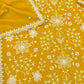 Rajwada Yellow Georgette Embroidered Semi-Sitched Kurta Set For Women