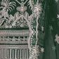 Rajwada Green Georgette Embroidered & Cutwork Semi-Sitched Kurta Set For Women