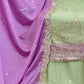 Rajwada Light Green Chinon Embroidered Semi-Sitched Kurta Set For Women