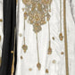 Rajwada White Chinon Embroidered Semi-Sitched Kurta Set For Women