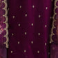 Rajwada Wine Silk Blend Embroidered Semi-Sitched Kurta Set For Women