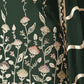 Rajwada Green Georgette Embroidered Semi-Sitched Kurta Set For Women