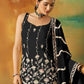 Rajwada Black Georgette Embroidered Semi-Sitched Kurta Set For Women