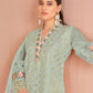 Rajwada Light Green Organza Embellished Semi-Stitched Kurta Set For Women
